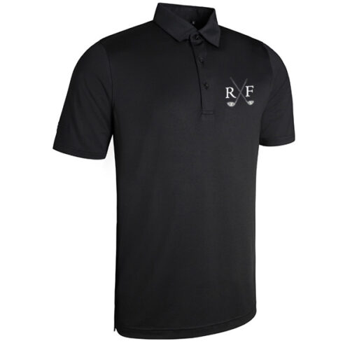 Glenmuir Mens Polo Shirt Black Personalised Initials