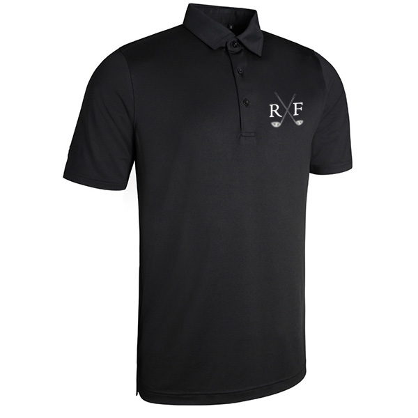 Glenmuir-Mens-Polo-Black Glenmuir Mens Polo Shirt Black Personalised Initials