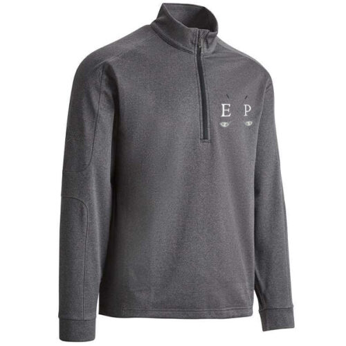 Men's Callaway Light Grey Knitted Zip Up Personalised With Initials