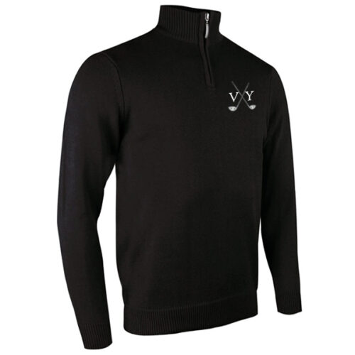 Glenmuir Cotton Black Zip Up Personalised With Initials