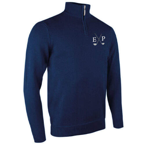 Glenmuir Cotton Navy Zip Up Personalised With Initials