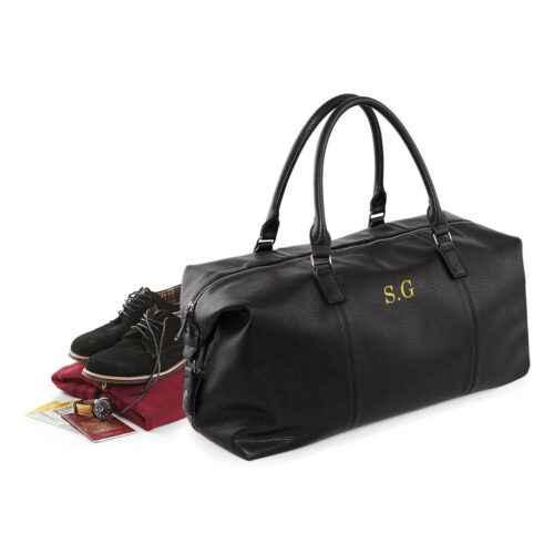 Mens Embroidered Weekender Bag With Shoes