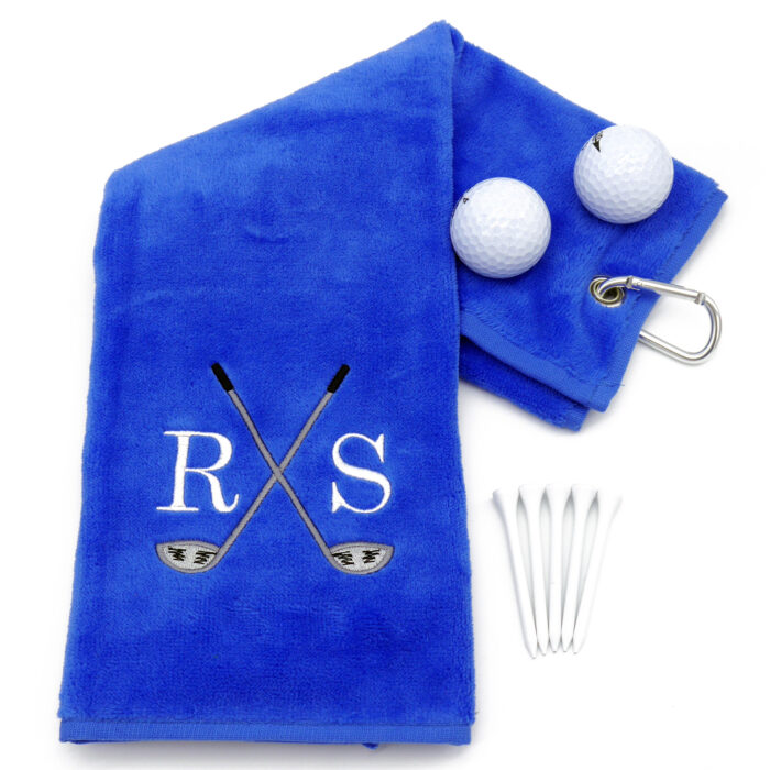 Royal Blue Personalised Embroidered Golf Towel