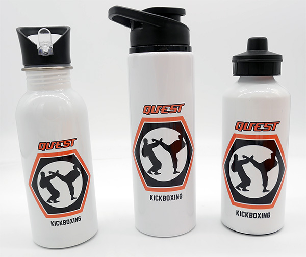 Quest Kickboxing Water Bottles