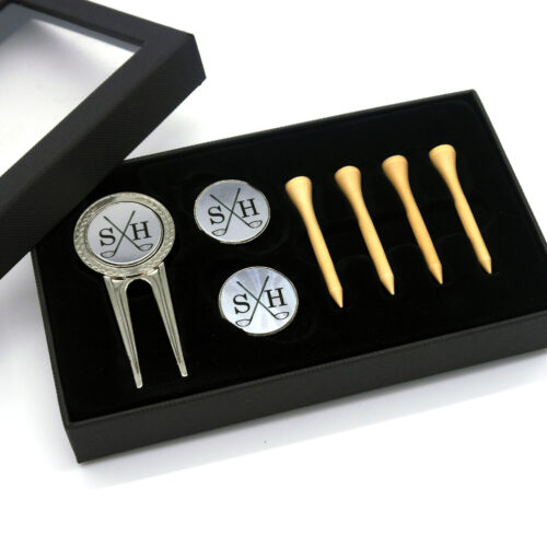Engraved Metal Golf Divot Tool And Ball Marker Engraved with Initials