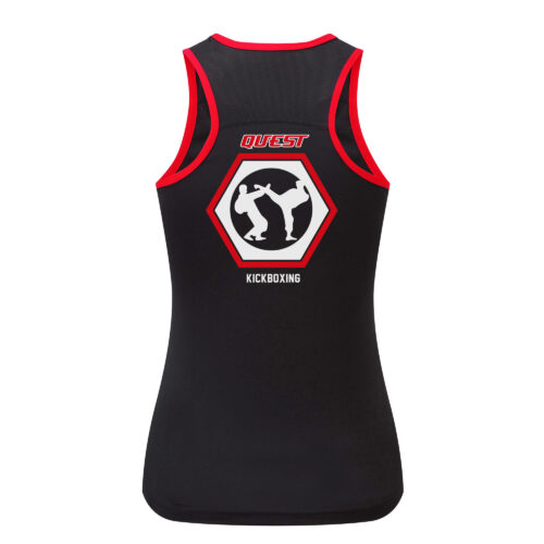 Womens Contrast Trim Vest Quest KickBoxing Back