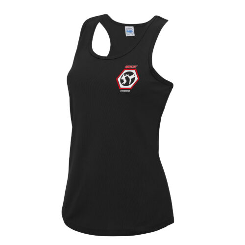 Womens Black Vest Quest KickBoxing Front