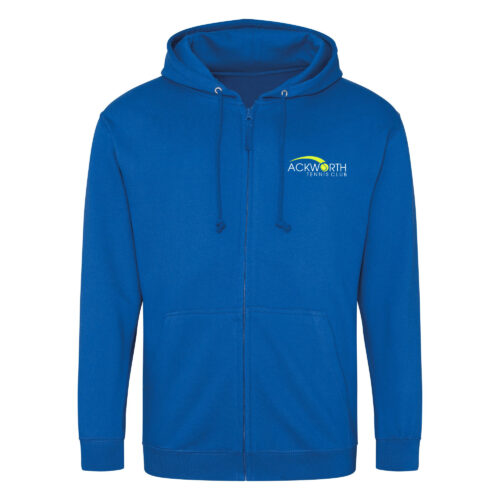 Ackworth Zipped Hoodie Royal Blue Front