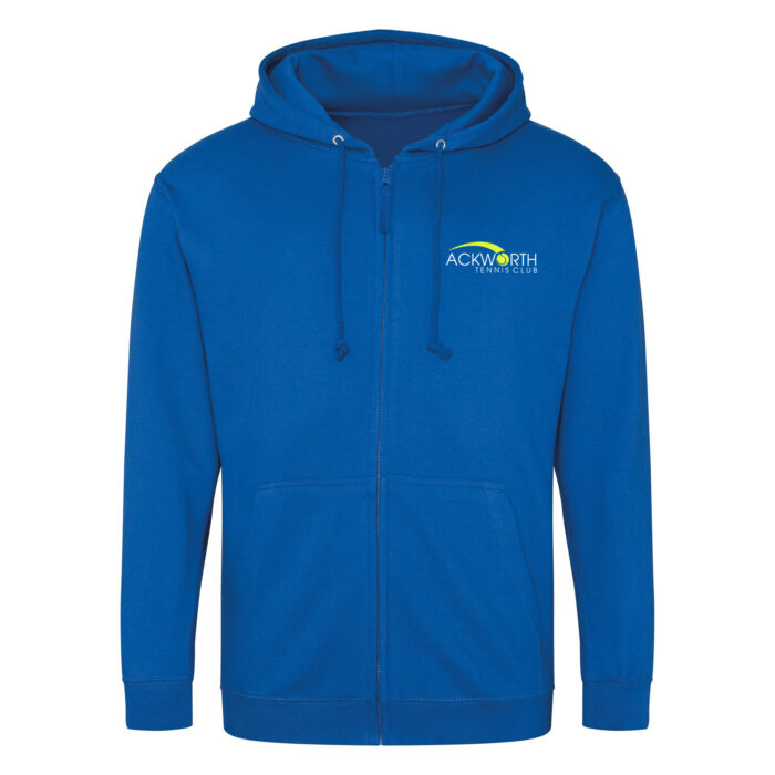 Ackworth Zipped Hoodie Royal Blue Front