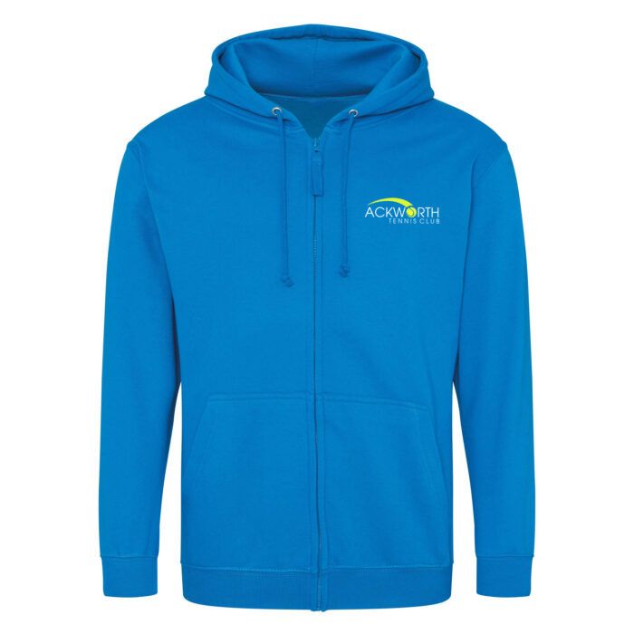 Ackworth Zipped Hoodie Sapphire Blue Front