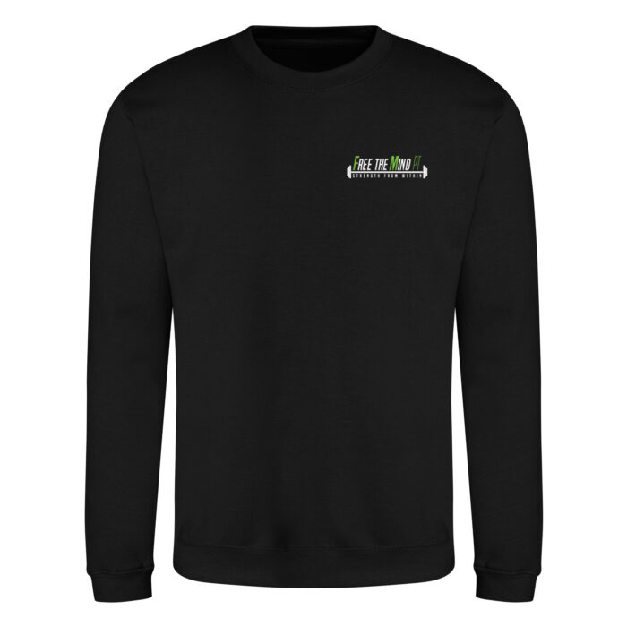 Free The Mind Mens Sweatshirt Pullover Black Front