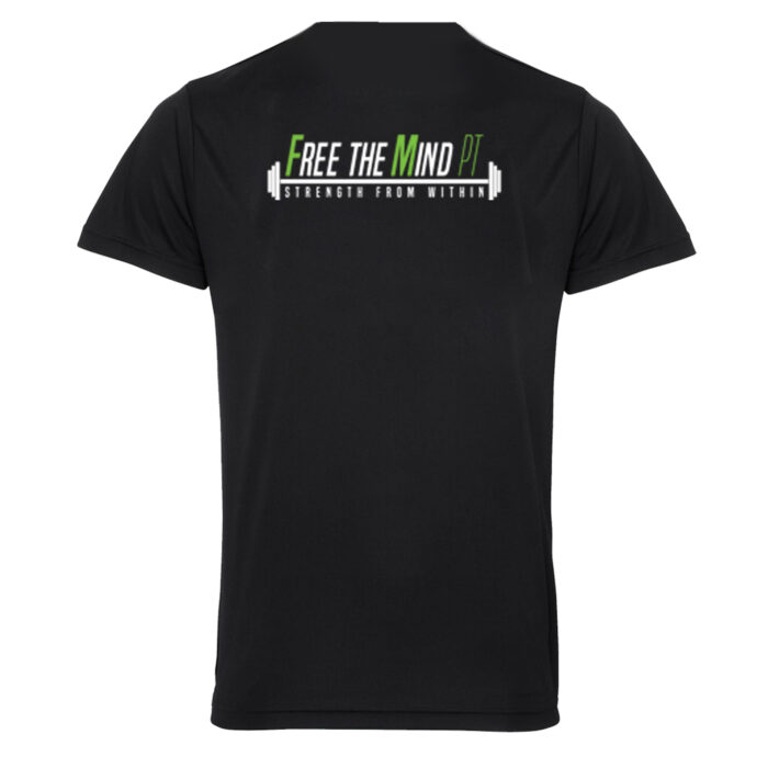 Free The Mind Mens T-Shirt Black Back