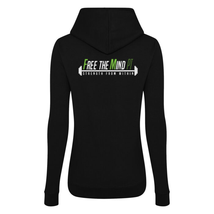 Free The Mind Womens Hoodie Pullover Black Back