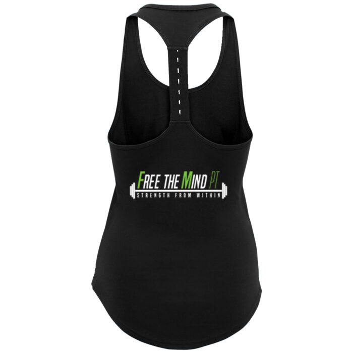 Free The Mind Womens Racerback Black Front