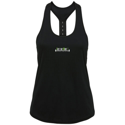 Free The Mind Womens Racerback Black Front