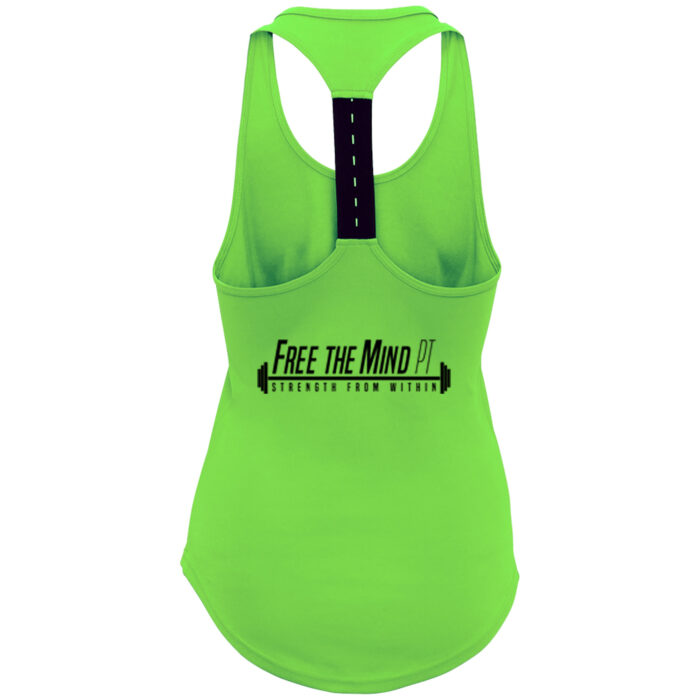 Free The Mind Womens Racerback Lime Back