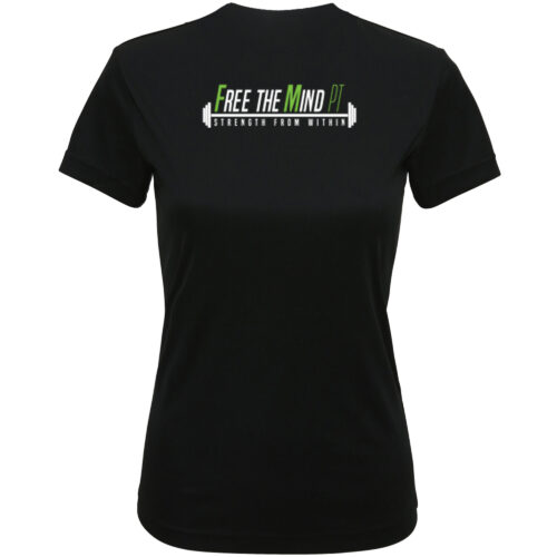 Free The Mind Womens T-Shirt Black Back