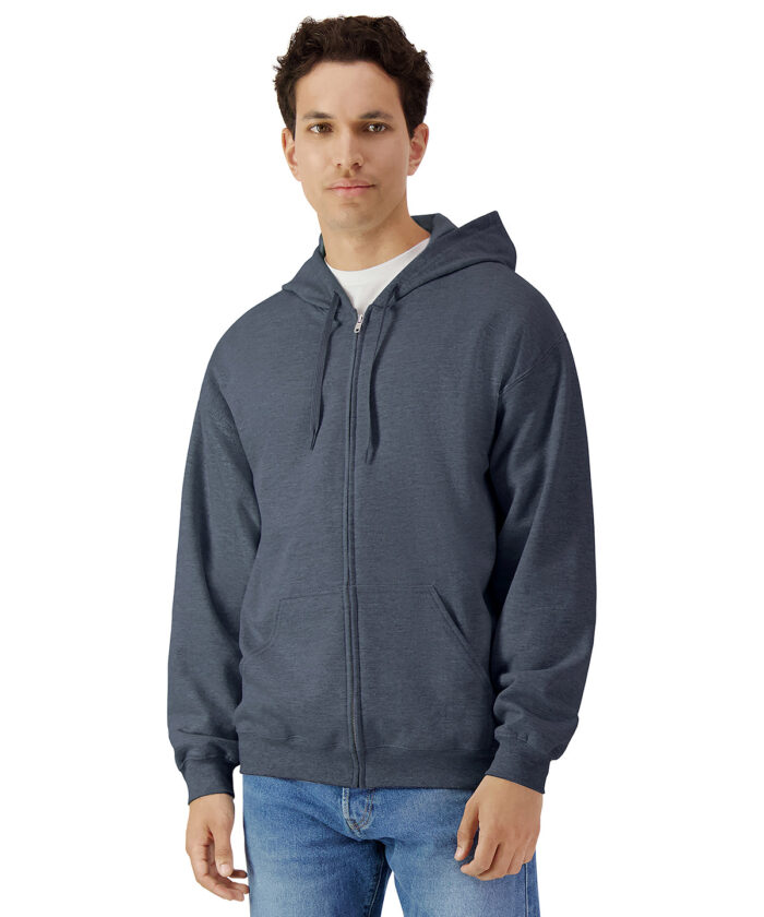 Softstyle? midweight fleece adult full-zip hooded sweatshirt