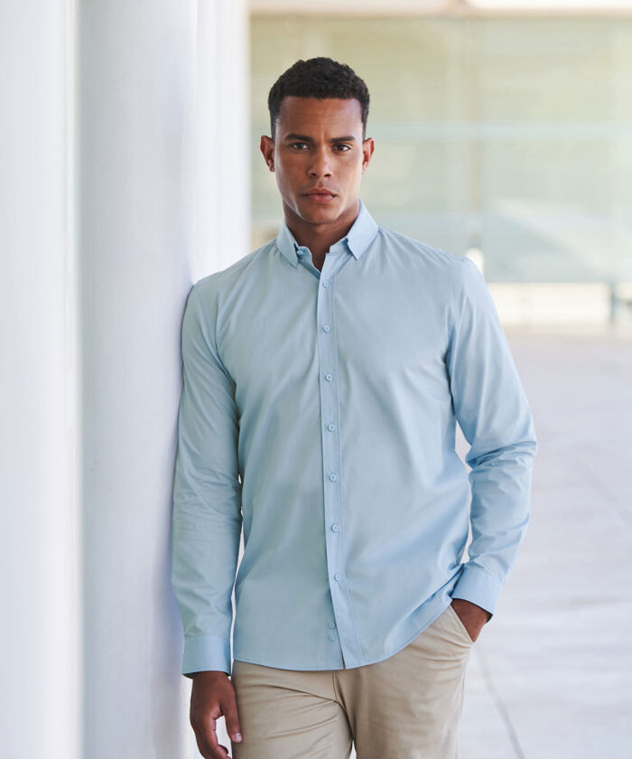 Long sleeve ?cotton-feel? Coolplus? shirt