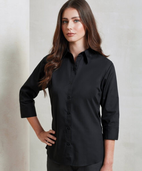 Women's ? sleeve poplin blouse