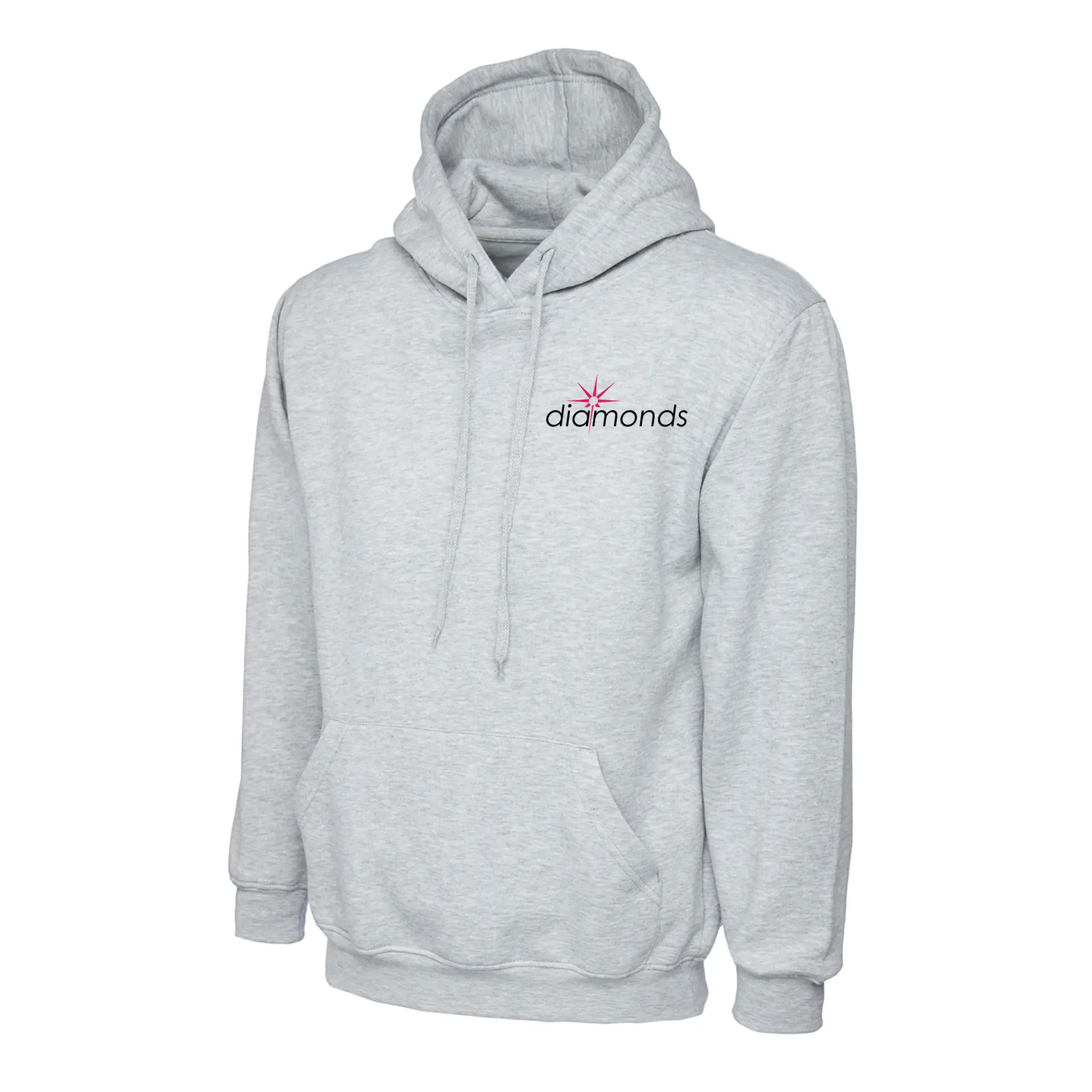 uneek hoodie diamondsgym grey front uneek hoodie diamondsgym grey front