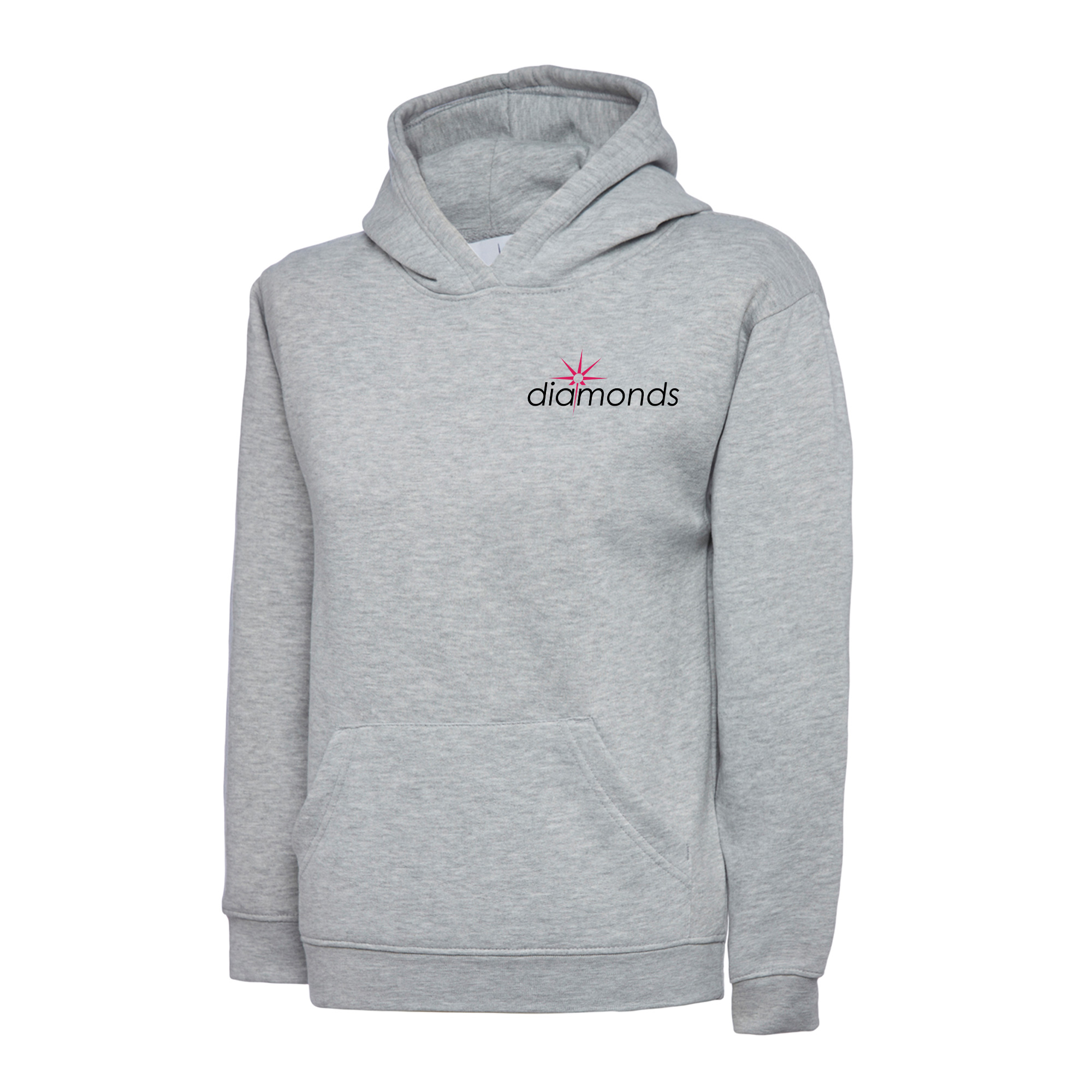 uneek hoodie diamondsgym grey front uneek hoodie diamondsgym grey front